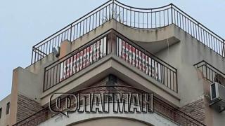 Уникална предупредителна табела цъфна на една от терасите на сграда в бургаския ж. к. „Възраждане“ (СНИМКА)