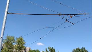 Тролейбусни жици се стовариха на оживен булевард в Пловдив (СНИМКИ)