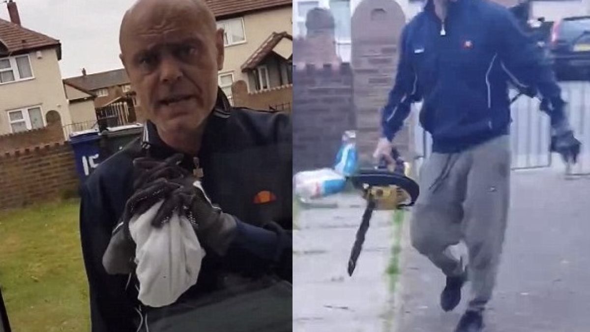 Тексаско клане на Острова! Побеснял мъж подгони майка с бензинова резачка, за да я разфасова (ВИДЕО)