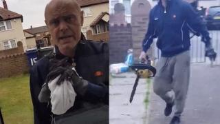 Тексаско клане на Острова! Побеснял мъж подгони майка с бензинова резачка, за да я разфасова (ВИДЕО)