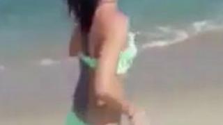 Огромна бяла акула вкара плажуващи в истерия, а две жени реагираха доста забавно в шоковия момент (ВИДЕО)