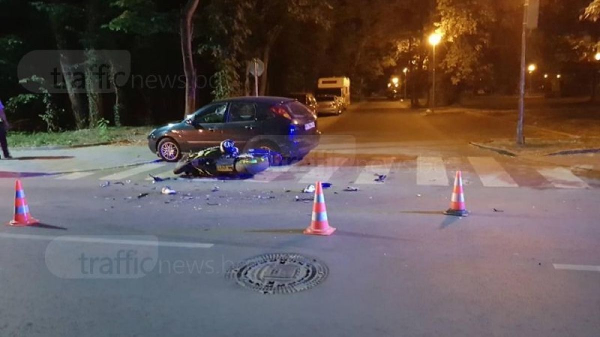 Рокер тества мощния си звяр край Гребната в Пловдив и стана голяма беля (СНИМКИ)
