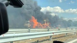 От полицията с първи подробности за огнения ад на АМ "Тракия"