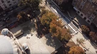 Вижте ремонта на „Граф Игнатиев“ от птичи поглед (ВИДЕО)