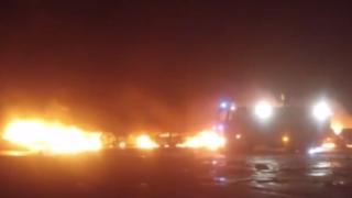 Огнен ад в Италия погълна стотици коли (ВИДЕО)