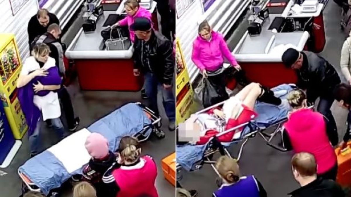 Чудо! 28-годишна жена роди шестото си дете на касата в магазин (ВИДЕО)