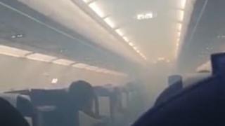 Салонът на пътнически самолет се изпълни с дим, ужасените пасажери скачат от лайнера (СНИМКИ/ВИДЕО) 