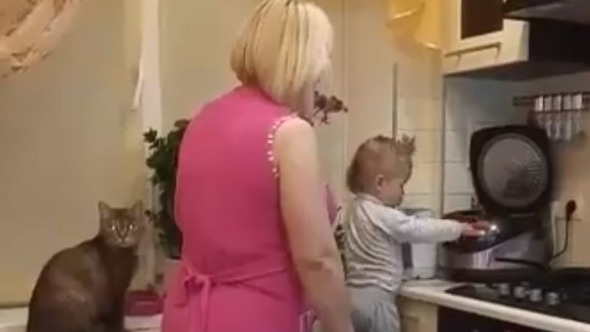 Перпетум мобиле! Бебе успя да побърка баба си за няколко минути (ВИДЕО)