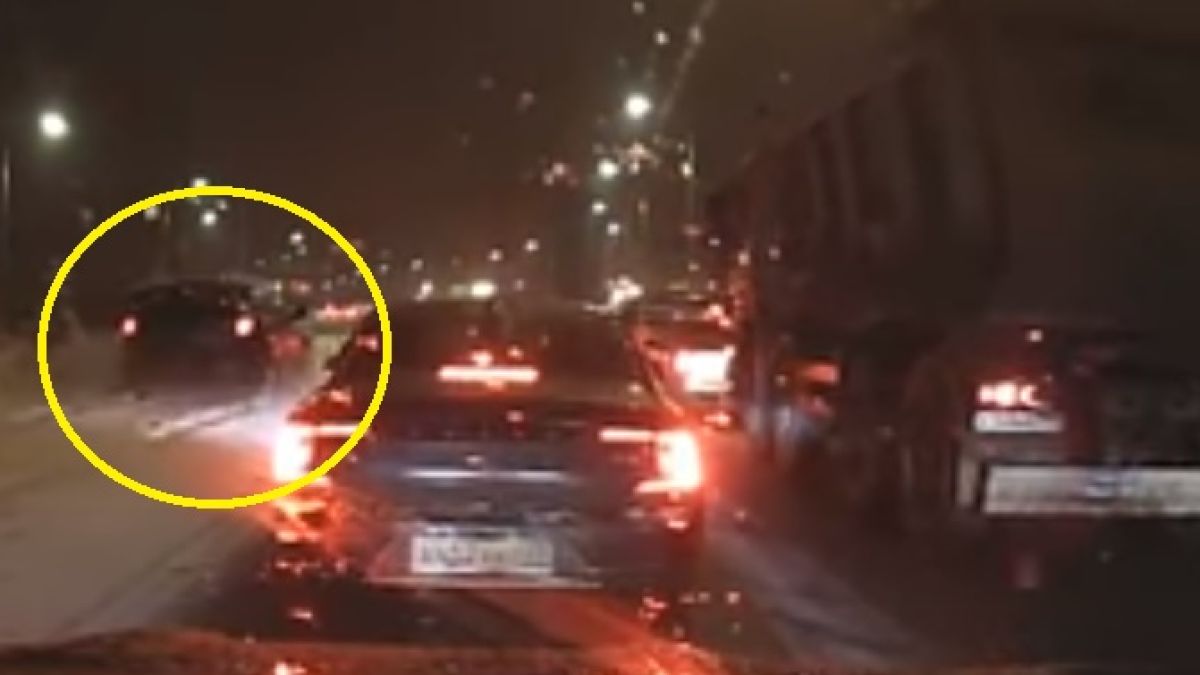 Бърза и сурова карма за нахален шофьор на черен джип (ВИДЕО)