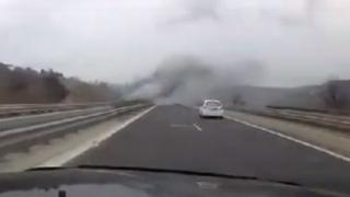 Извънредно в БЛИЦ: Огнен ад на АМ "Тракия"! (ВИДЕО)