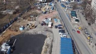 От птичи поглед: Докъде стигна изграждането на метростанция 6 на третия лъч на метрото в „Овча Купел“ (ВИДЕО)