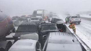 Верижна катастрофа с повече от 70 автомобила в Канада, има пострадали (ВИДЕО)