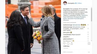 Закачката със словенския президент продължава: Г-жа Радева благославя ли ме или пък ми бие шамар? (СНИМКА/ВИДЕО)