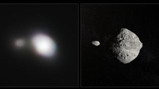 Публикуваха уникални СНИМКИ на двоен астероид, летящ покрай Земята