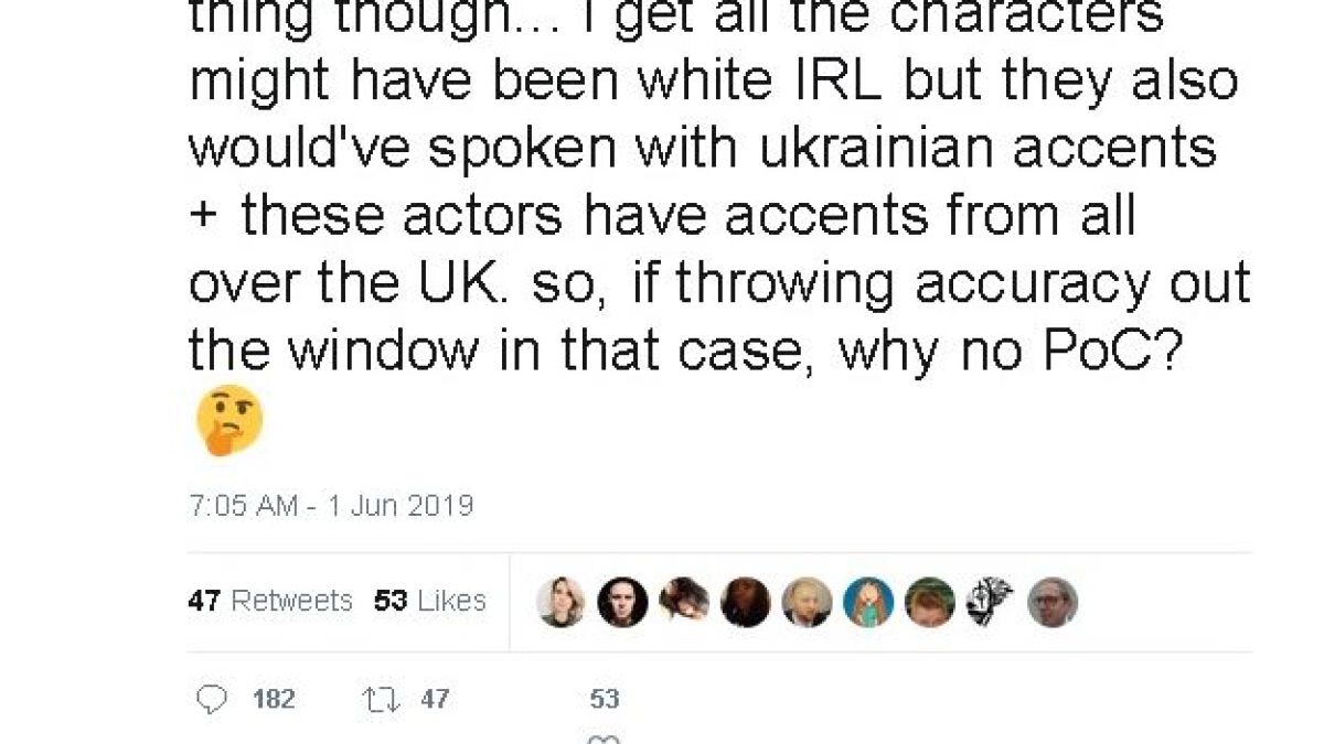 Британска сценаристка се възмути: Защо няма чернокожи в "Чернобил"?
