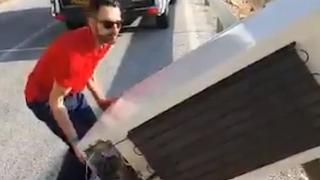 Мъж хвърли хладилник в пропаст, но след това му се стъжни живота ВИДЕО