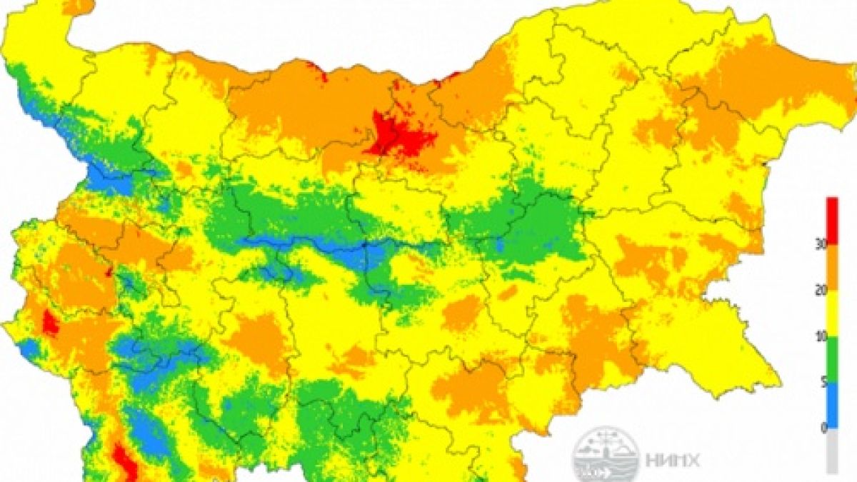 КАРТА показа къде България може да пламне днес