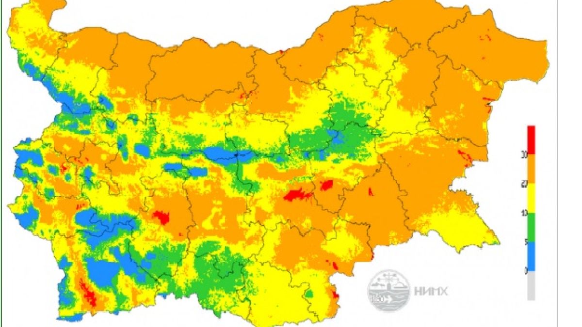 НИМХ с предупреждение за опасност в 10 области