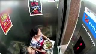 Асансьор като по чудо не сряза на две момиче ВИДЕО