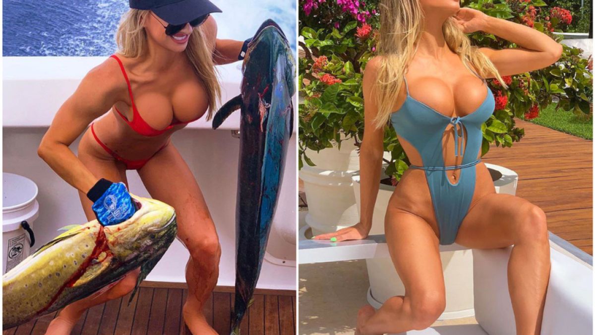 Тази гореща блондинка ще ви сготви рибата още в океана СНИМКИ 18+