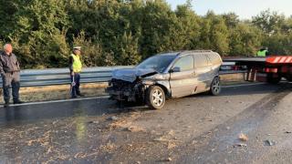 Хлъзгавото време предизвика тежка катастрофа на АМ "Тракия" СНИМКИ