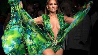 Дженифър Лопес с гола рокля и деколте до пъпа подлуди публиката ВИДЕО