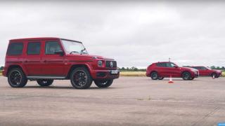 Вижте кой побеждава в битката между Mercedes-AMG G63, Jaguar F-Pace и Alfa Romeo Stelvio ВИДЕО
