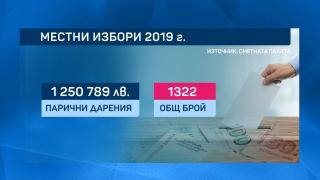 Разкриха колко са даренията за участниците в местните избори