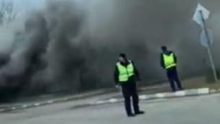 Сигнал до БЛИЦ! Огнен ад на гара Бяла ВИДЕО