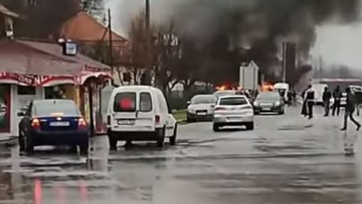 Страшен ад на бензиностанция в Сърбия ВИДЕО 