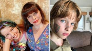 Copy-paste: Дъщерите на Мила Йовович са нейни копия СНИМКИ