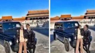 Богаташка вбеси цял Китай, влезе с Мерцедеса си в... СНИМКИ