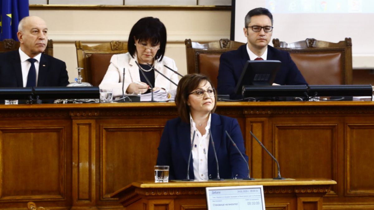 Нинова разкри истинските причини защо БСП иска да свали Борисов от власт