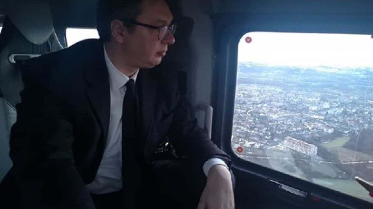 Голям екшън с хеликоптера на Вучич СНИМКИ 