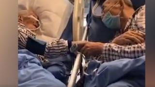 Сърцераздирателно ВИДЕО: Покосени от коронавируса 80-годишни съпрузи се сбогуват, преди да издъхнат