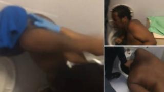 Възмездие: Затворници се гаврят жестоко с изнасилвач ВИДЕО 18+