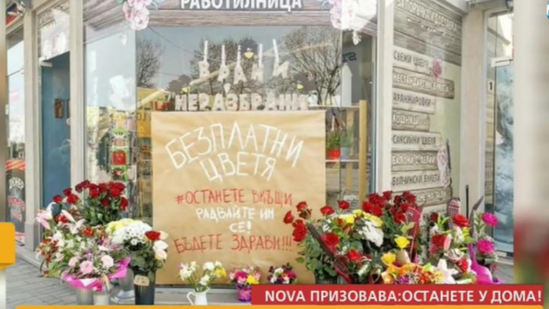 Безплатни цветя заради коронавируса