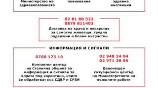Внимание! Най-важните телефони по време на епидемията ГРАФИКА