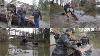 Водолази се гмурнаха, за да търсят хвърлен от мост пикап, но на дъното.... ВИДЕО
