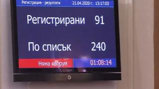 Липса на кворум в парламента отмени изслушването на Борисов