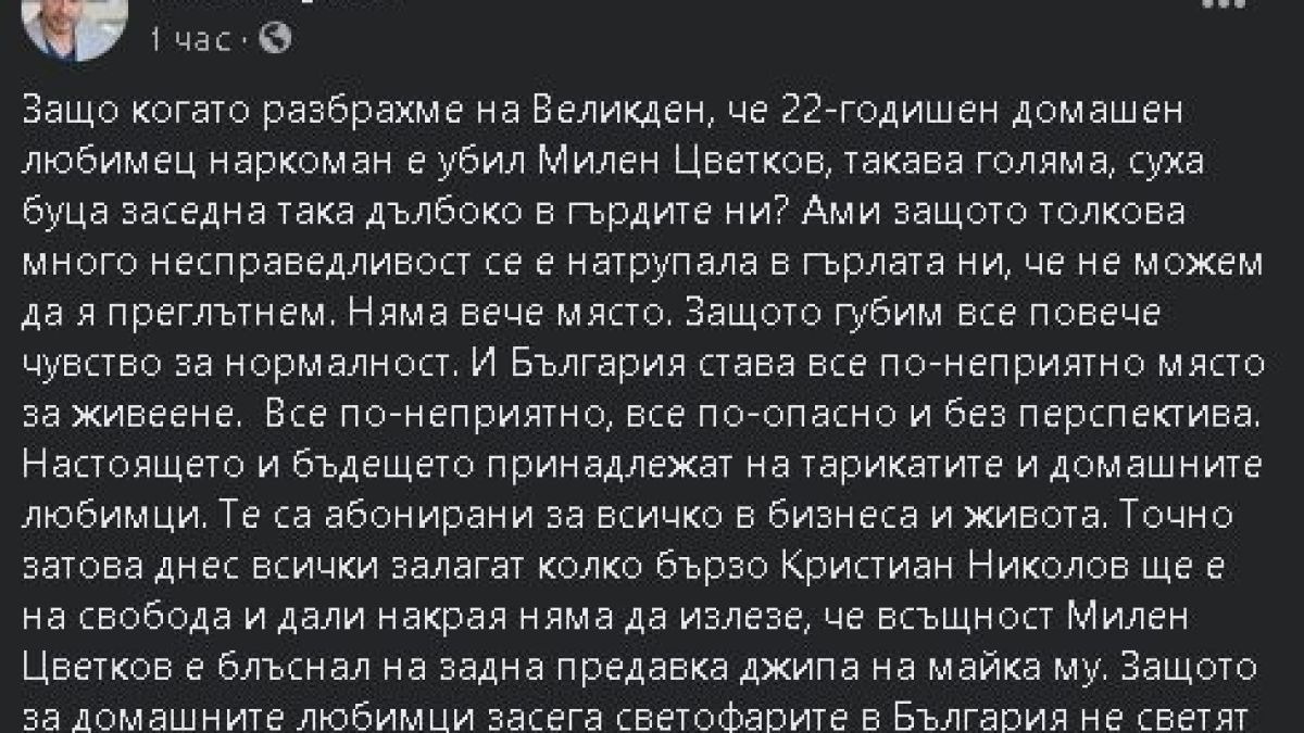 Слави Ангелов: Домашният любимец наркоман ще излезе на свобода, а Милен ще се окаже виновен за катастрофата
