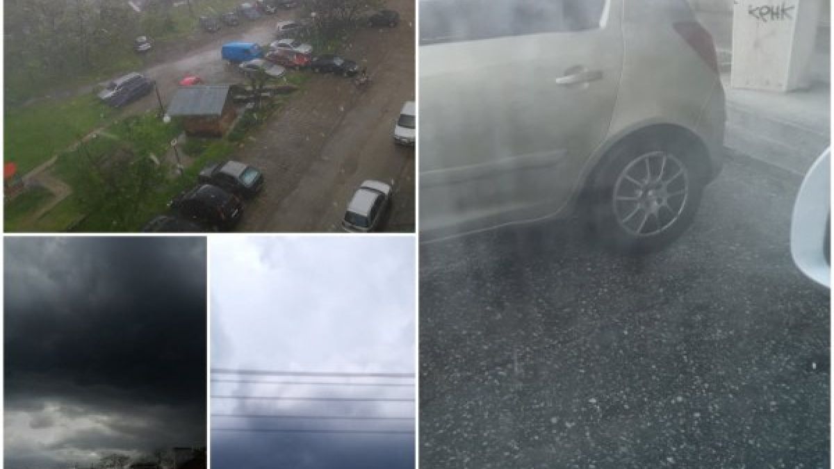 Черни облаци надвиснаха над Пловдив, небето се разтвори и стана страшно СНИМКИ 