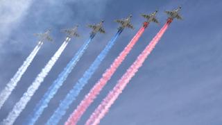 Въздушният парад над Москва НА ЖИВО