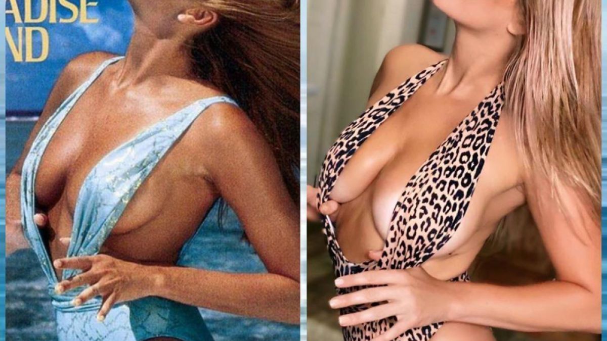 Секси момичета повториха култови СНИМКИ 18+ на моделки по бански