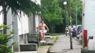Шок и ужас в София! Чисто гол мъж щъка из "Надежа 5" и... ВИДЕО