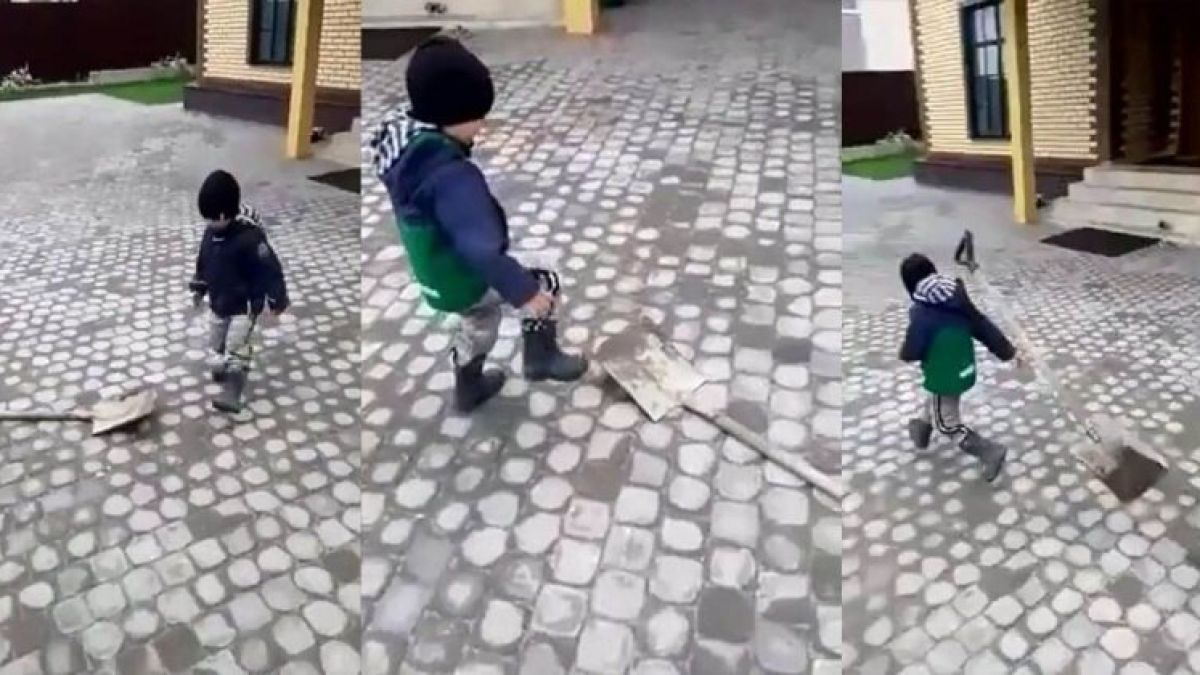 Опитът е безценен! Конфронтацията на момче с лопата ВИДЕО