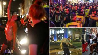 Като отвързани: Пияни като прасета британци напълниха улиците след края на карантината СНИМКИ