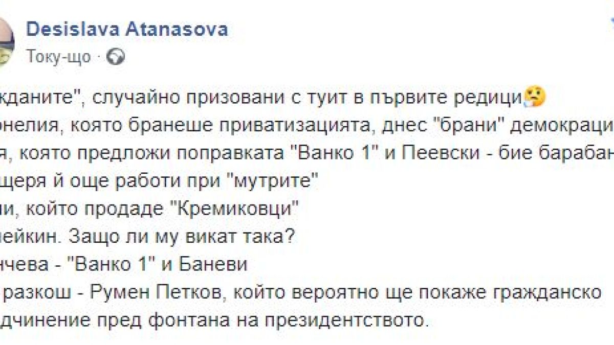 Атанасова с нова порция разкрития за "гражданите", организирали протестите