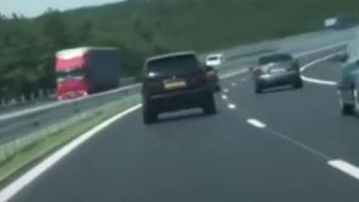 Джип с британска регистрация превърна "Тракия" в писта на F1 ВИДЕО