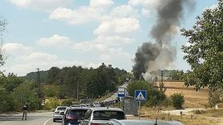 Огнен ад на главния път Русе–Разград СНИМКА